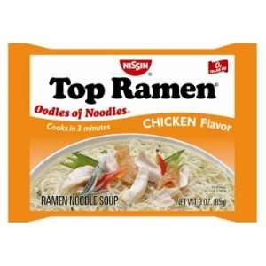 Nissin Top Ramen Chicken Flavor Ramen Noodle Soup 3 oz (Pack of 48 