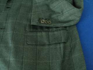 2800 LUCIANO BARBERA 3BTN 100% Cashmere Windowpane Coat Jacket 40 41 