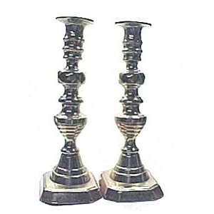  Antique brass push up beehive candlesticks: Home 
