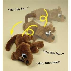  Brown Labrador Dog Rollover Laughing Plush Toy, Battery 