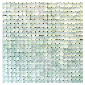 Solistone 12W x 12L Pillow Cube Opalescent Mesh Mounted Mosaic Frost 