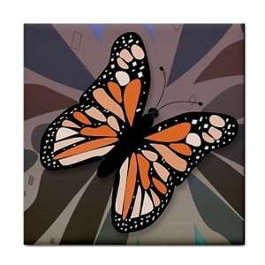    Butterfly Ceramic Tile Coaster Great Gift Idea: Office Products