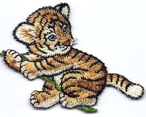 Tiger Cub/Zoo Animal Iron On Embroidered Applique  