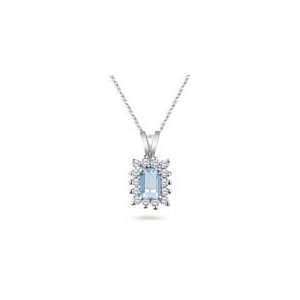   55 Cts Diamond & 4.37 Cts Sky Blue Topaz Pendant in Platinum Jewelry