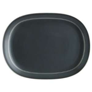 Tiago Matte Charcoal Large Oval Platter:  Kitchen & Dining