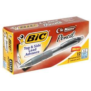  BIC Clic Master Mechanical Pencil .5mm   Black, One   12 