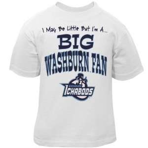 NCAA Washburn Ichabods Toddler White Big Fan T shirt:  