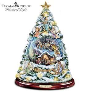  Thomas Kinkade Silent Night Nativity Tabletop Christmas Tree 