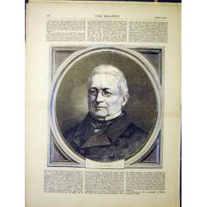  Portrait Thiers Politician Old Print 1870 Antique