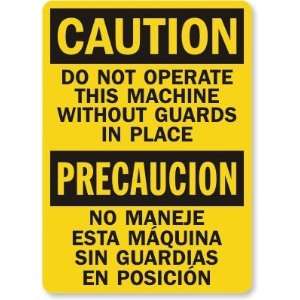   In Place (Bilingual) Laminated Vinyl Sign, 5 x 3.5 Office Products