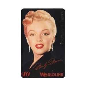 Marilyn Collectible Phone Card $10. Marilyn Monroe In Velvet   Black 