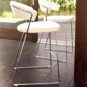  Calligaris 25 in. New York Leather Counter Stool: Home 