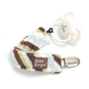  Z. Daisy Binkie Bungee Pacifier Clip Blue Stripe Baby