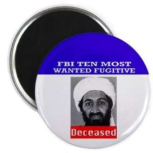  FBI MOST WANTED Osama Bin Laden DECEASED 2.25 inch Fridge 