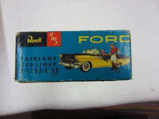 Vintage 1955 Revell/AMT FORD FAIRLANE SUNLINER Plastic Model Kit BOX 