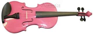FULL 4/4 SIZE BEGINNER PINK VIOLIN Student w/ CASE, BOW  