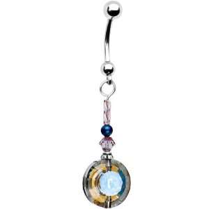   Opal Opulence Drop Belly Ring MADE WITH SWAROVSKI ELEMENTS: Jewelry