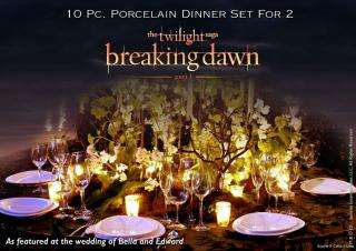   Breaking Dawn Wedding Reception Edward Cullen Bella Swan Dinnerware