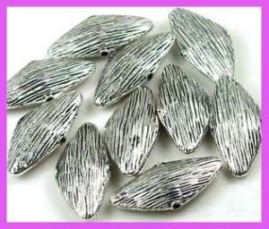 10 Silver Pewter Large Sea Shell 14x30mm ~ Lead Free ~  