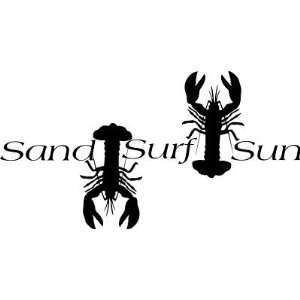  *SAND SURF SUN* Lobsters   Vinyl Wall Decal, Wall Decor 