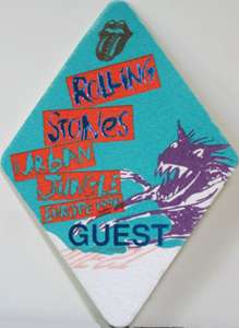 Unused cloth GUEST backstage pass for the ROLLING STONES 1990 URBAN 