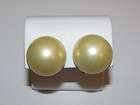 Vintage Signed EUGENE Cream Color Faux Pearl Clip On Earrings