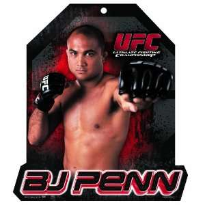  UFC Bj Penn 11 by 13 Wood Mascot/Player Sign: Sports 