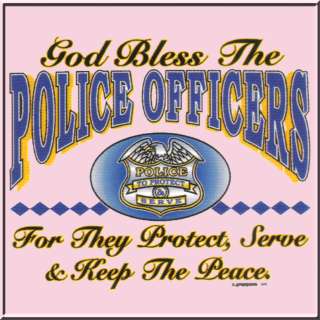 God Bless The Police Officer Cop SWEATSHIRT S 2X,3X,4X  