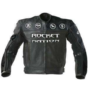    Joe Rocket Rocket Nation Jacket   52/Black/Black/White Automotive