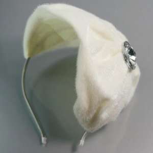  (White) Velvet hat headband (4079 5) Beauty