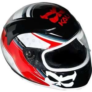  Kali Racing Nira Street Bike Motorcycle Helmet   Black/Red 