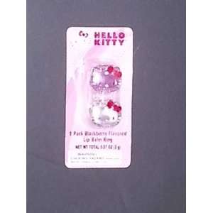  Hello Kitty 2 Pack Blackberry Flavored Lip Balm Ring 