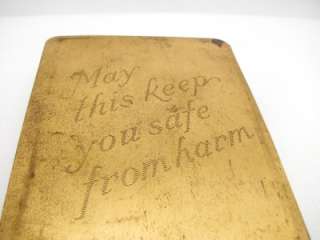 Gold Plated WW II Heart Shield Bible  