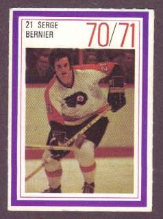 1970 71 Esso Hockey Stamp Serge Bernier Phil Flyers  