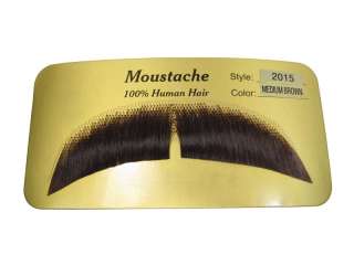 trimmed 100 % human hair includes moustache adhesive brand new