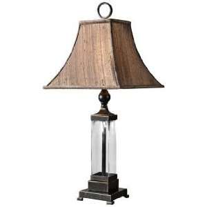  Uttermost Bartlet Blown Glass and Bronze Table Lamp