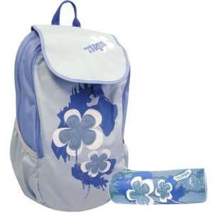   BLUE Spring Flower Backpack with Bonus Pencil Case in Blue: Toys