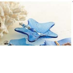    Mud Pie Blue Glass Dip Bowl Set   Starfish 