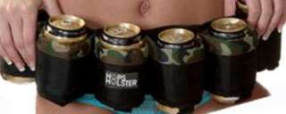 Six Pack Beer & Soda Can Holster Holder Belt   Blue  