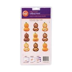 Wilton Lollipop Mold Smiling Pumpkin; 6 Items/Order  
