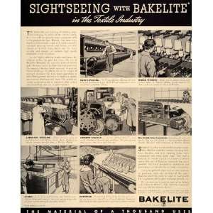  1937 Ad Sightseeing Textile Industrial Industry Weaving 