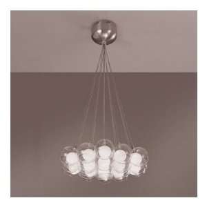  Hydrogen Nineteen Light Pendant in Satin Nickel