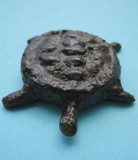 Perak) Solid Tin Big Turtle Money 18th Century Ext RRR EF #02  