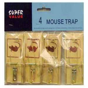  4 Piece Wood Mouse Traps Case Pack 144 