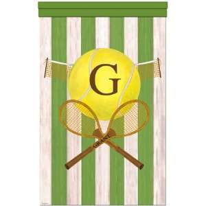 vintage tennis grand slam green personalized wall hanging:  