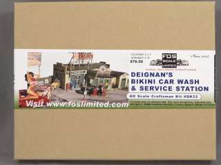 DTD   HO SCALE FOS #QK22 DEIGNANS BIKINI CAR WASH CRAFTSMAN BUILDING 