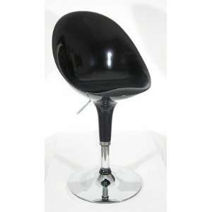  High Back Bombo Chair Barstool   Glossy Black