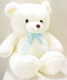 New Large Awesome White Plush Teddy Bear Tie Toy 32H  