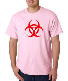 Biohazard Hazmat Hazard Symbol 100% Cotton Tee Shirt  