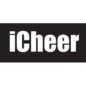  iCheer Sticker Decal. White 